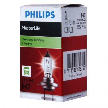 1 199 р. Лампа 24V H7 70W PX26d Master Life PHILIPS PHILIPS 13972mlc1  с доставкой в г. Майкоп. Увеличить фотографию 1