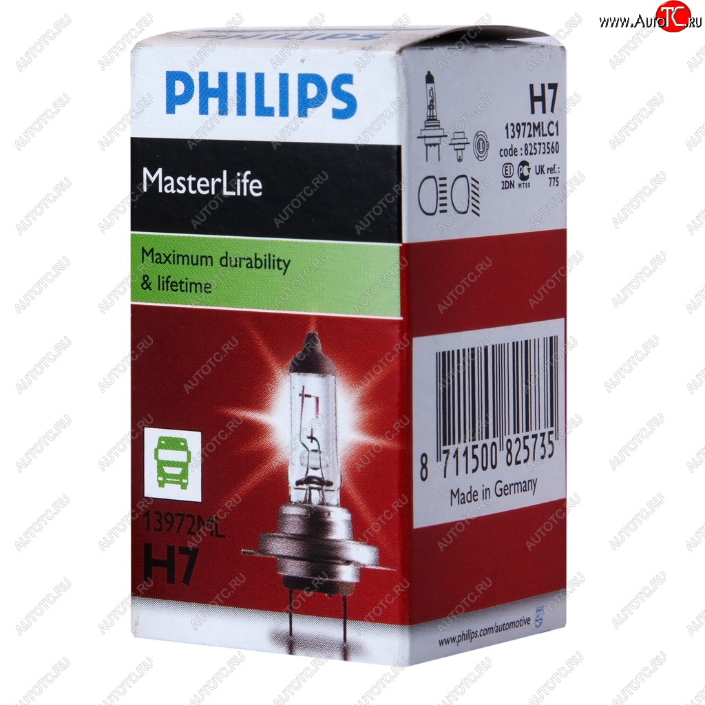 1 199 р. Лампа 24V H7 70W PX26d Master Life PHILIPS PHILIPS 13972mlc1  с доставкой в г. Майкоп