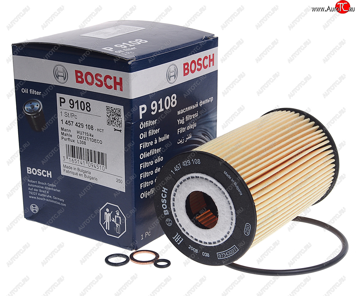 579 р. Фильтр масляный BMW 3 (E36,E46) (M40M42-M44),5 (E34),Z3 (E36) (M43) BOSCH BOSCH 1457429108  с доставкой в г. Майкоп
