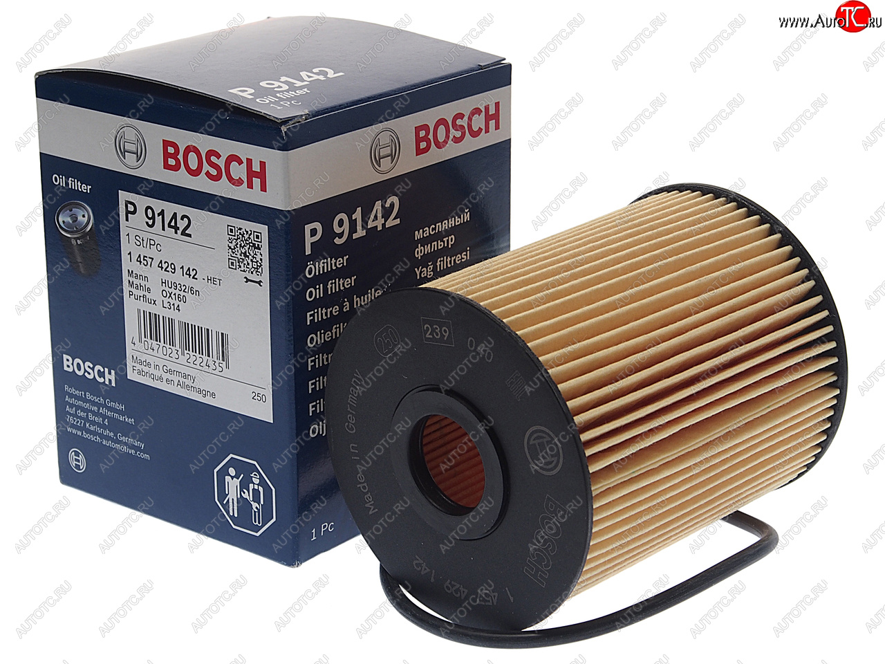 1 259 р. Фильтр масляный VW Touareg (10-) AUDI A6 (-05),A8 (-02),Q7 (06-) PORSCHE Cayene BOSCH BOSCH 1457429142 BOSCH 1457429142  с доставкой в г. Майкоп