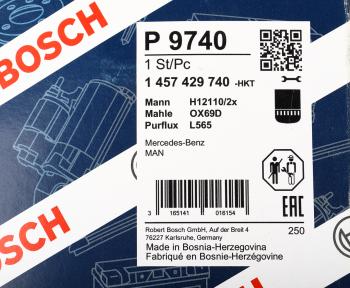 1 299 р. Фильтр масляный MERCEDES (дв.OM421,422,402,403) MAN M90 BOSCH BOSCH 1457429740  с доставкой в г. Майкоп. Увеличить фотографию 6