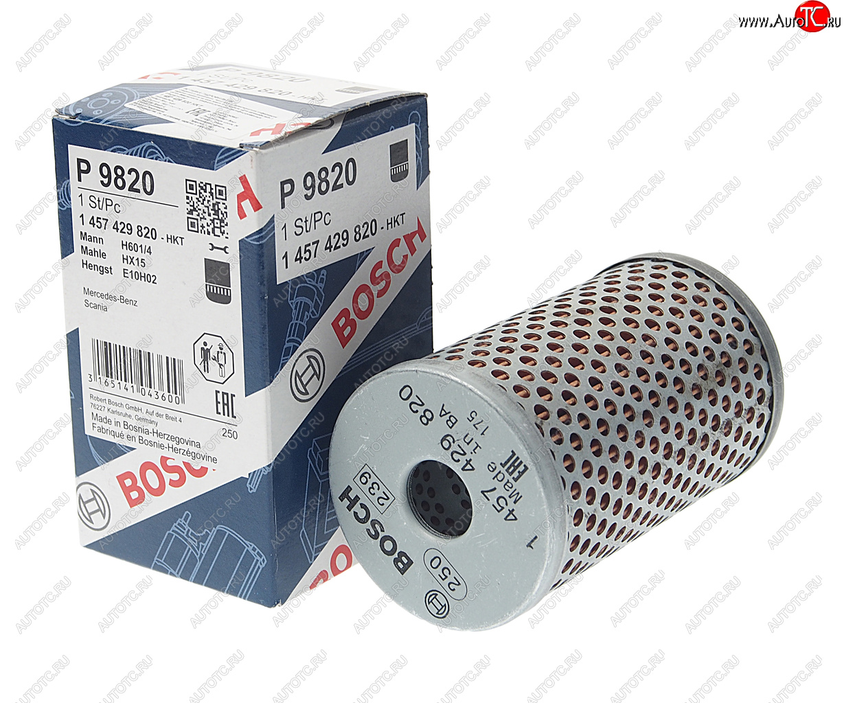 299 р. Фильтр масляный DAF IVECO MAN MERCEDES SCANIA VOLVO насоса ГУРа BOSCH BOSCH 1457429820  с доставкой в г. Майкоп