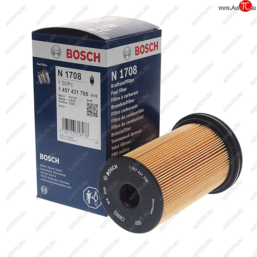 799 р. Фильтр топливный BMW 3 (E36,E46) (98-05) BOSCH BOSCH 1457431708  с доставкой в г. Майкоп