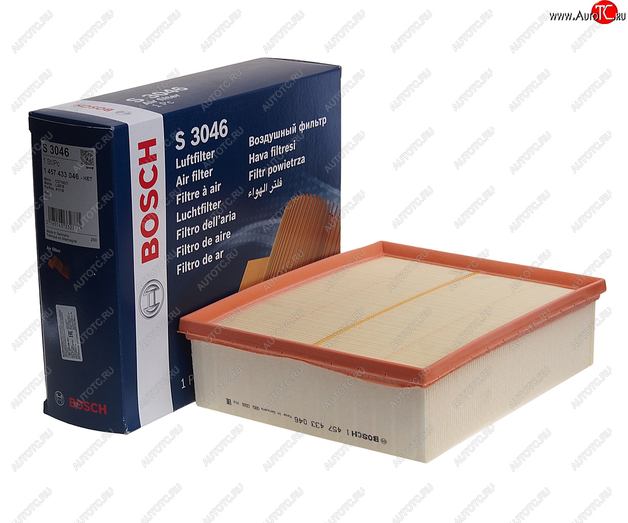 1 239 р. Фильтр воздушный AUDI A4 (00-) BOSCH BOSCH 1457433046  с доставкой в г. Майкоп