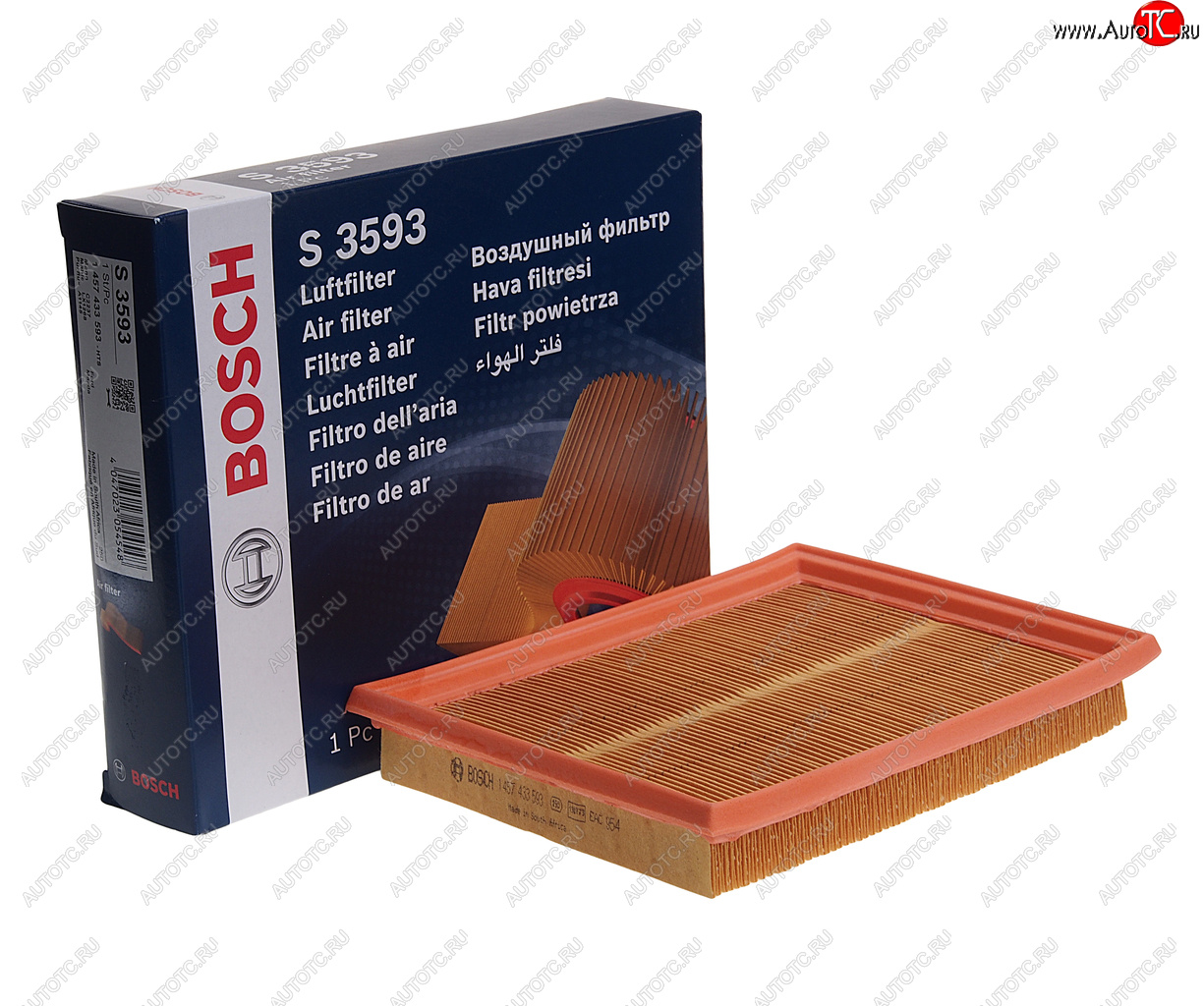 799 р. Фильтр воздушный FORD Fiesta 5 (01-),Fusion (02-) MAZDA 2 (03-) BOSCH BOSCH 1457433593  с доставкой в г. Майкоп