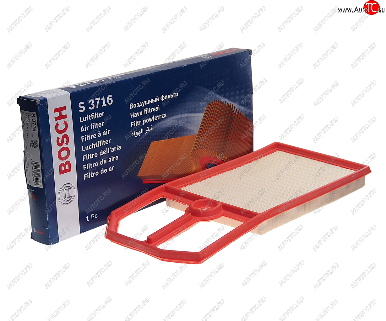 1 199 р. Фильтр воздушный VW Golf 4 (00-) SEAT Ibiza 2,3,4,Tolledo 2 SKODA Octavia BOSCH BOSCH 1457433716 BOSCH 1457433716  с доставкой в г. Майкоп
