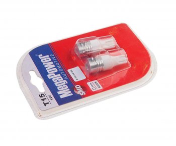 499 р. Лампа светодиодная 12V T15W W2.1x9.5d бесцокольная блистер (2шт.) MEGAPOWER MEGAPOWER-AUTOMOTIVE 15412w-2бл  с доставкой в г. Майкоп. Увеличить фотографию 2