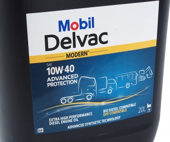 17 299 р. Масло дизельное DELVAC Modern 10W40 Advaced Protection синт.20л MOBIL MOBIL 157068  с доставкой в г. Майкоп. Увеличить фотографию 2