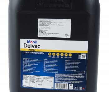 10 899 р. Масло дизельное DELVAC Modern 15W40 Super Defense V4 псинт.20л MOBIL MOBIL 157336  с доставкой в г. Майкоп. Увеличить фотографию 3