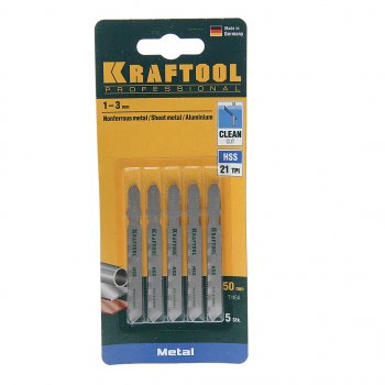 529 р. Пилка для лобзика набор 5шт. металл 50мм KRAFTOOL KRAFTOOL 159551-1.2-s5  с доставкой в г. Майкоп. Увеличить фотографию 1