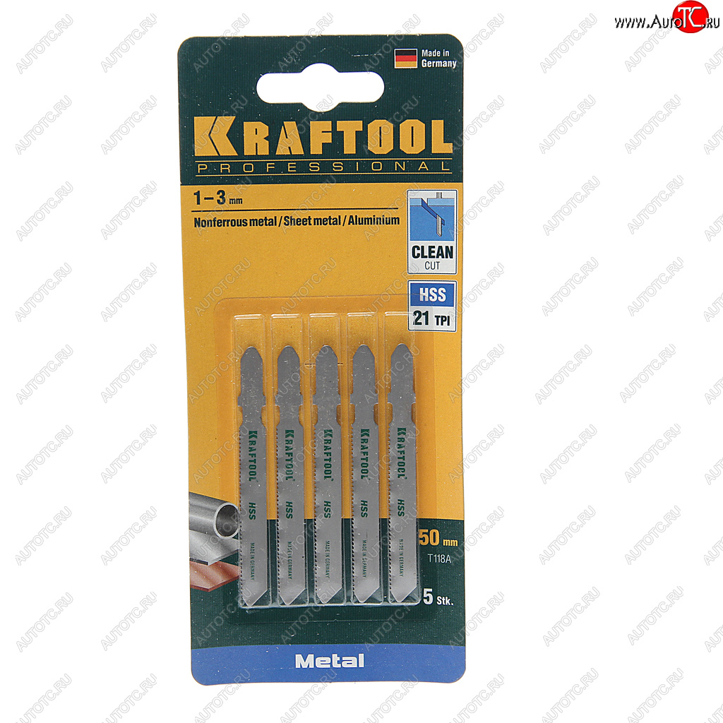 529 р. Пилка для лобзика набор 5шт. металл 50мм KRAFTOOL KRAFTOOL 159551-1.2-s5  с доставкой в г. Майкоп