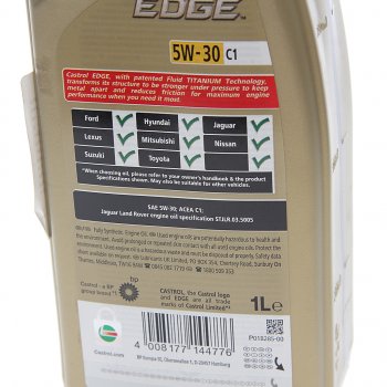 1 899 р. Масло моторное EDGE C1 5W30 синт.1л CASTROL CASTROL 15b942  с доставкой в г. Майкоп. Увеличить фотографию 2