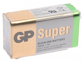 399 р. Батарейка KRONA 6LR61 9V термопленка 1шт. GP GP 1604a-s1  с доставкой в г. Майкоп. Увеличить фотографию 1