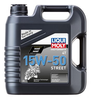5 249 р. Масло моторное для 4-х тактных двигателей MOTORBIKE 4T STREET 15W50 синт.4л LIQUI MOLY LIQUI MOLY 1689  с доставкой в г. Майкоп. Увеличить фотографию 1