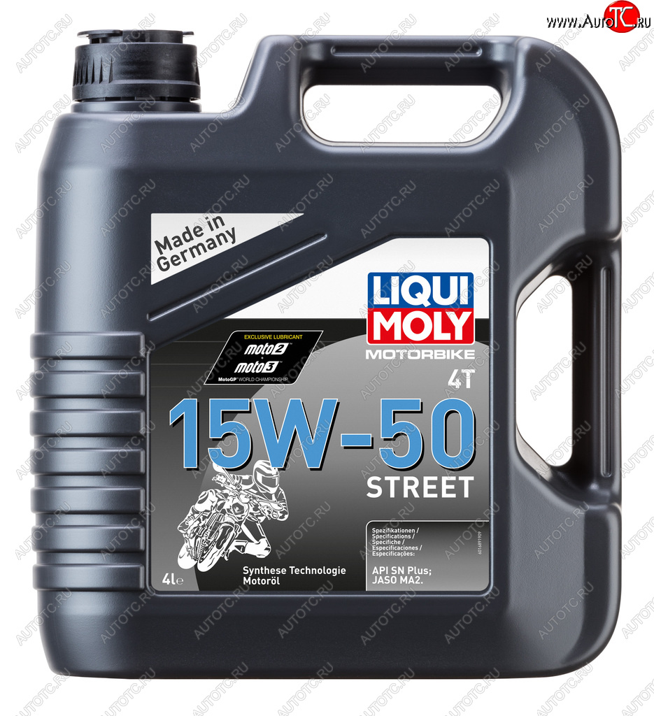 5 249 р. Масло моторное для 4-х тактных двигателей MOTORBIKE 4T STREET 15W50 синт.4л LIQUI MOLY LIQUI MOLY 1689  с доставкой в г. Майкоп