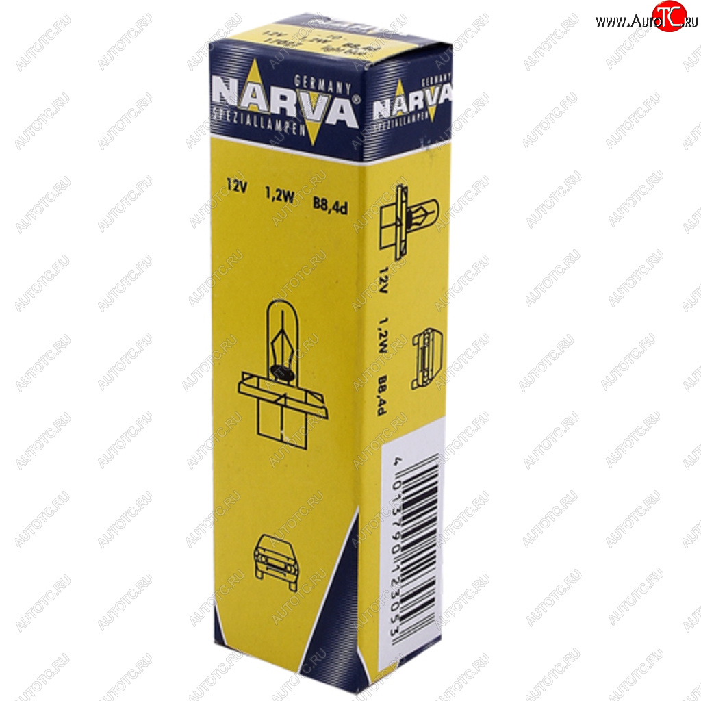 69 р. Лампа 12V 1.2W B8.4d голубой патрон Plastic Base NARVA NARVA 170273000  с доставкой в г. Майкоп