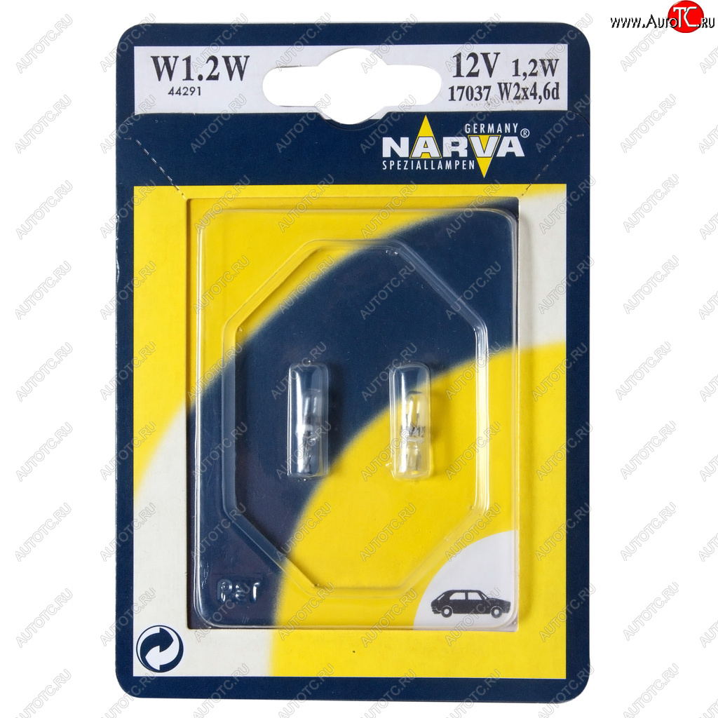 59 р. Лампа 12V W1.2W W2x4.6d блистер (2шт.) NARVA NARVA 170374000  с доставкой в г. Майкоп