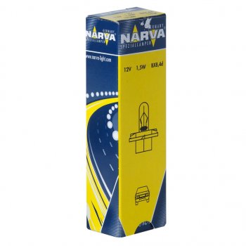 69 р. Лампа 12V 1.5W BX8.4d бежевый патрон Plastic Base NARVA NARVA 170483000  с доставкой в г. Майкоп. Увеличить фотографию 1