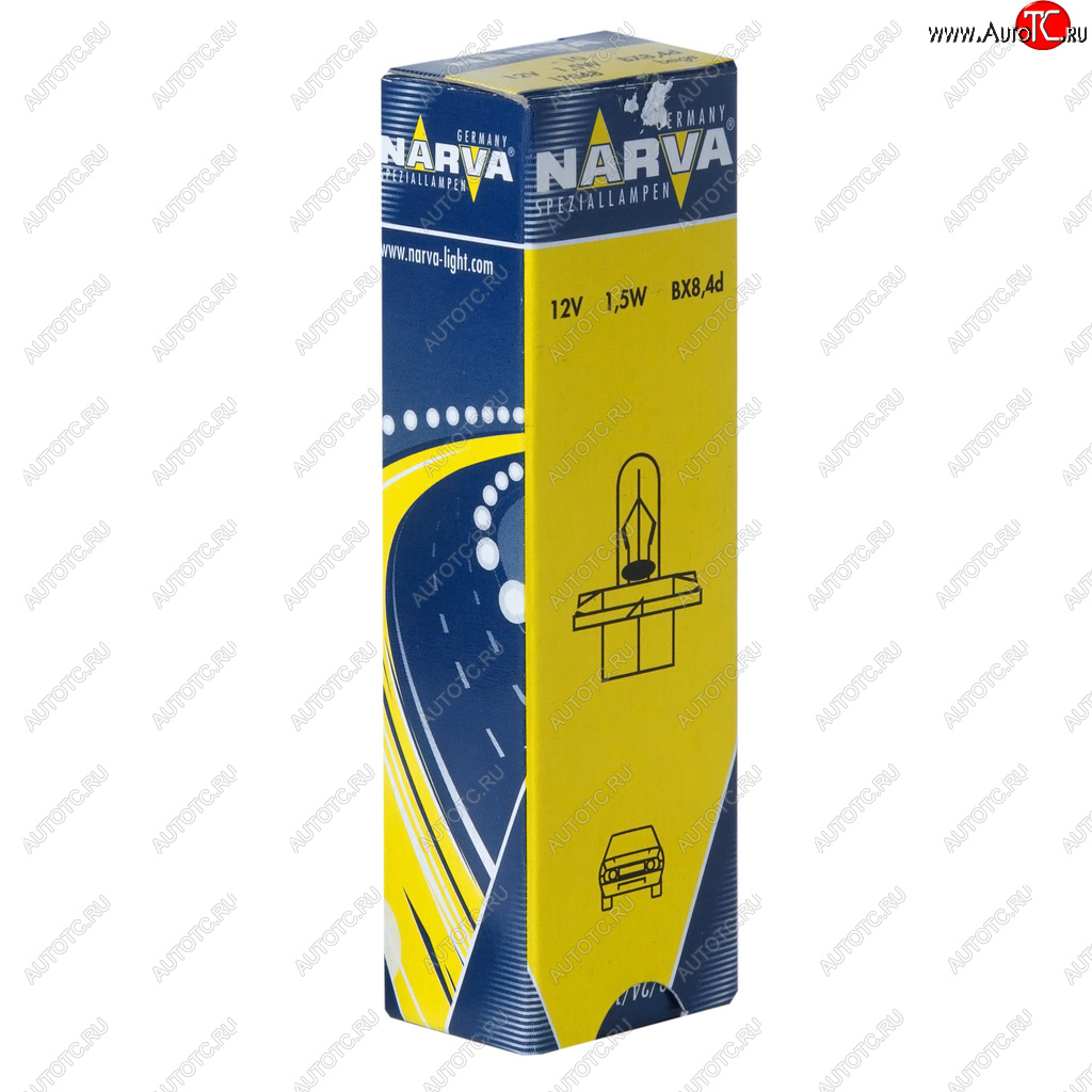 69 р. Лампа 12V 1.5W BX8.4d бежевый патрон Plastic Base NARVA NARVA 170483000  с доставкой в г. Майкоп