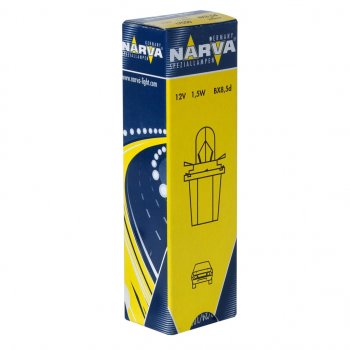 77 р. Лампа 12V 1.5W BX8.5d желтый патрон Plastic Base NARVA NARVA 170503000  с доставкой в г. Майкоп. Увеличить фотографию 1