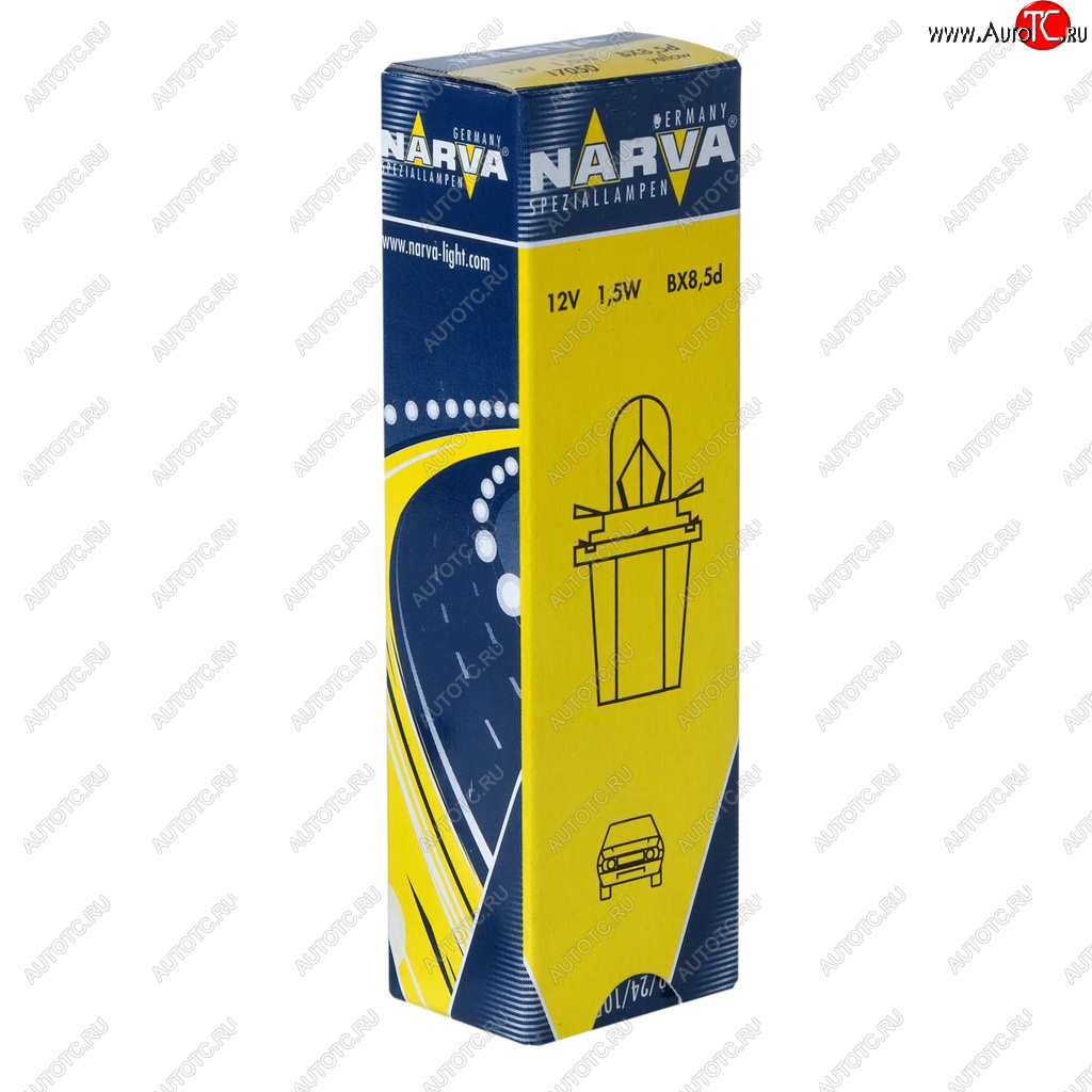 77 р. Лампа 12V 1.5W BX8.5d желтый патрон Plastic Base NARVA NARVA 170503000  с доставкой в г. Майкоп