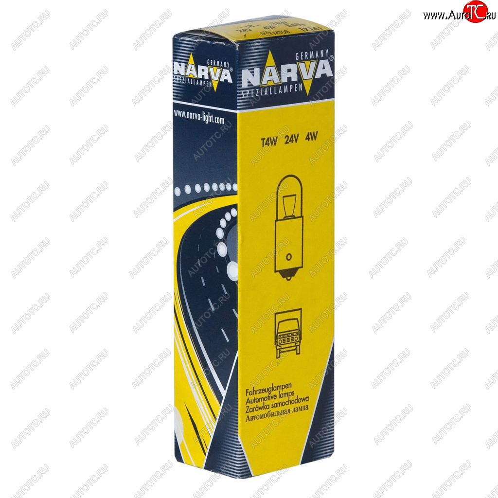 38 р. Лампа 24V T4W BA9s NARVA NARVA 171413000  с доставкой в г. Майкоп