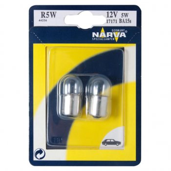 115 р. Лампа 12V R5W BA15s блистер (2шт.) NARVA NARVA 171714000  с доставкой в г. Майкоп. Увеличить фотографию 1