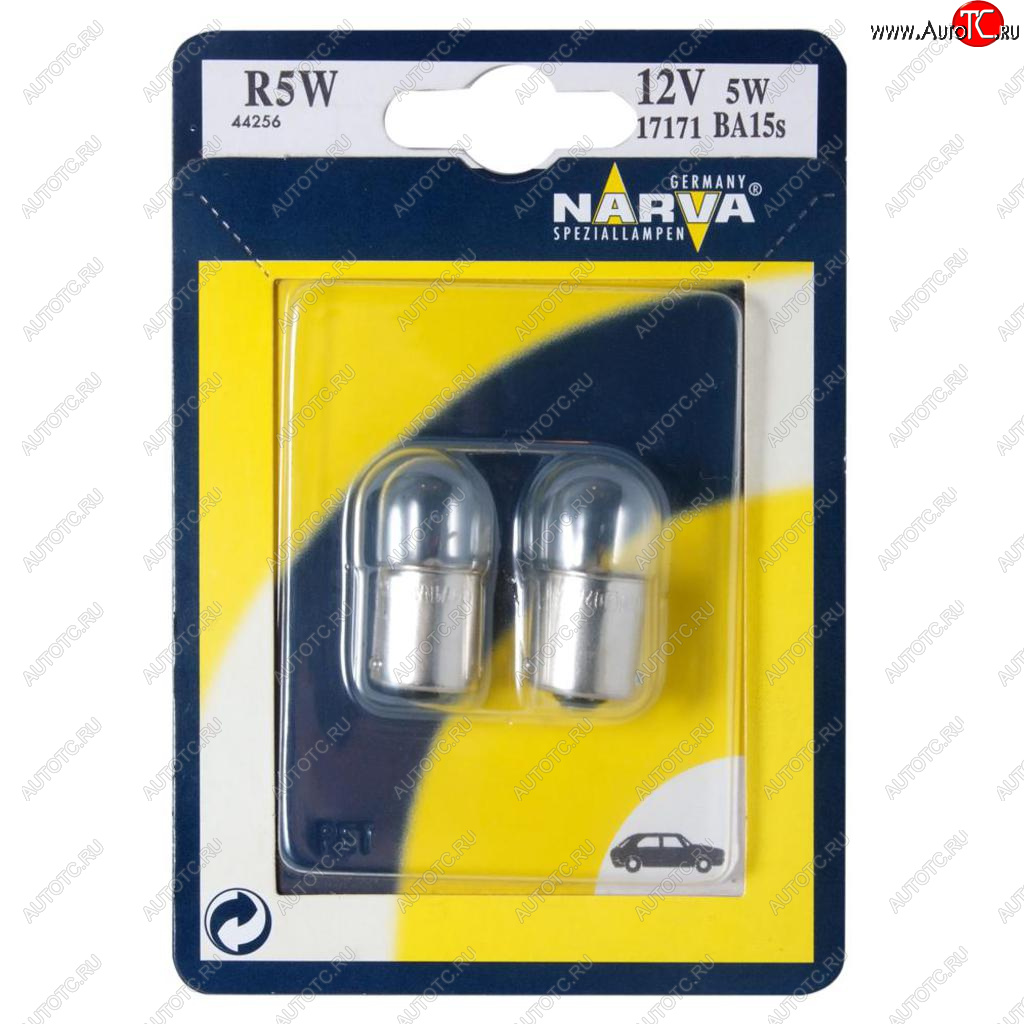 115 р. Лампа 12V R5W BA15s блистер (2шт.) NARVA NARVA 171714000  с доставкой в г. Майкоп