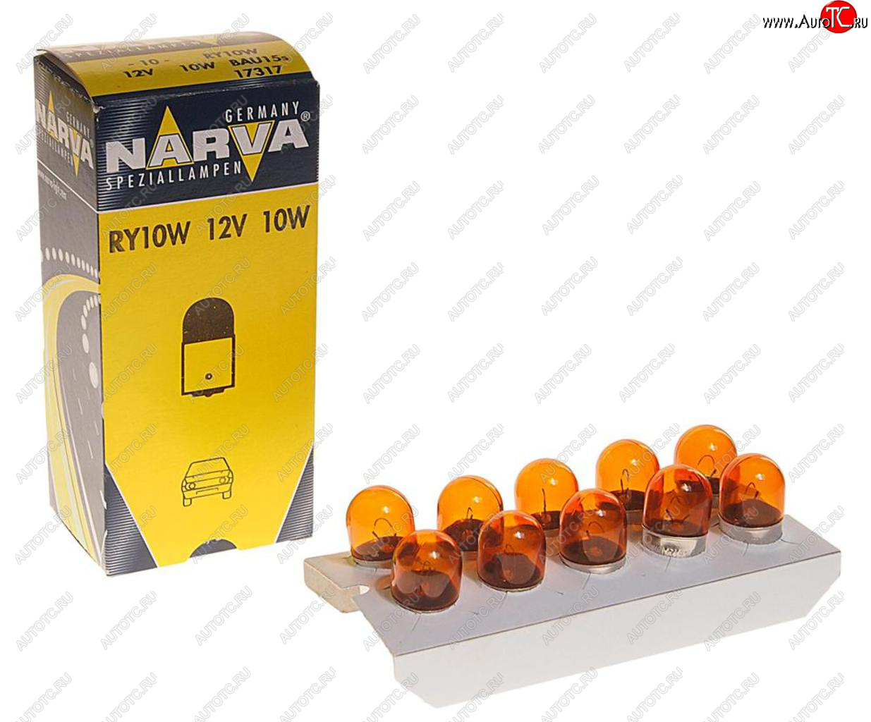 131 р. Лампа 12V RY10W BAU15s желтая Yellow NARVA NARVA 173173000  с доставкой в г. Майкоп