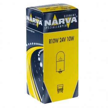 54 р. Лампа 24V R10W BA15s Heavy Duty NARVA NARVA 173283000  с доставкой в г. Майкоп. Увеличить фотографию 1