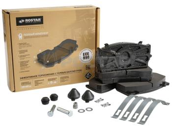 8 499 р. Колодки тормозные MERCEDES Atego дисковые (185x84x27) (4шт.) ROSTAR ROSTAR 180.000183  с доставкой в г. Майкоп. Увеличить фотографию 1