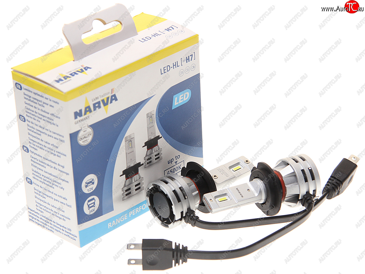 5 349 р. Лампа светодиодная 12V24V H7 24W PX26d 6500K бокс (2шт.) Range Perfomance LED NARVA NARVA 180333000  с доставкой в г. Майкоп