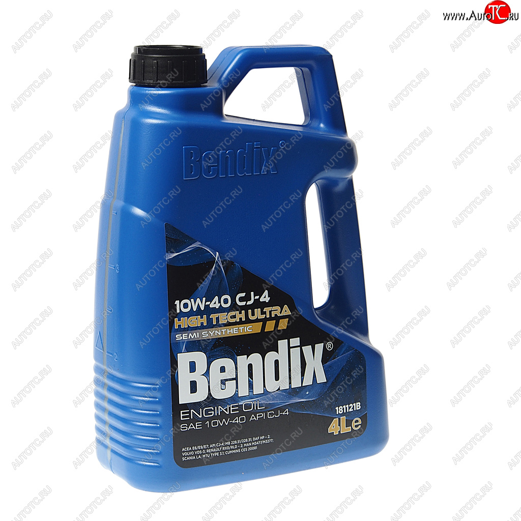 2 599 р. Масло дизельное HIGH TECH ULTRA CJ-4 10W40 псинт.4л BENDIX BENDIX 181121b  с доставкой в г. Майкоп