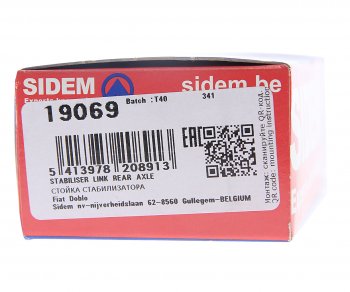 1 079 р. Стойка стабилизатора FIAT Doblo (01-) заднего леваяправая SIDEM SIDEM 19069  с доставкой в г. Майкоп. Увеличить фотографию 4