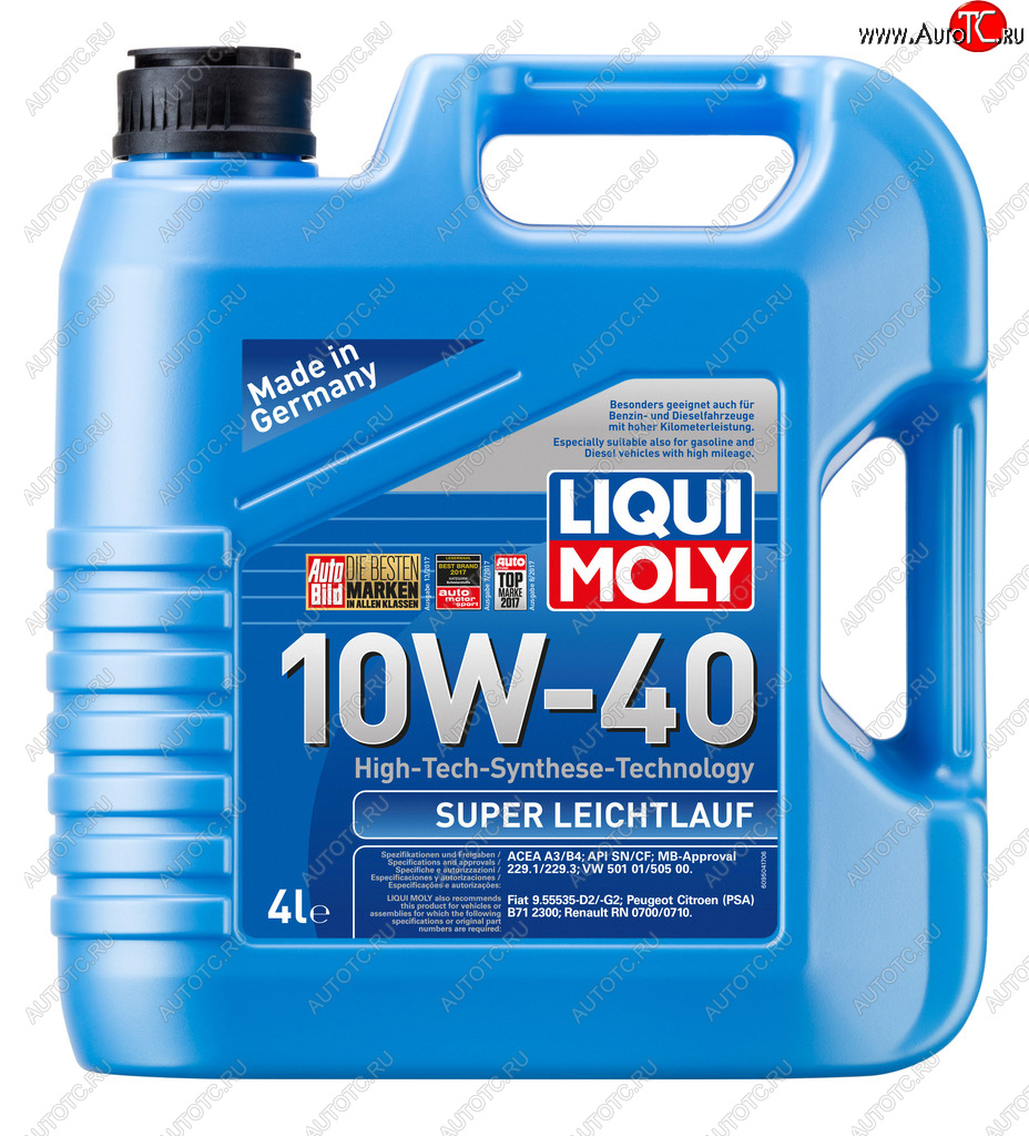 5 399 р. Масло моторное SUPER LEICHTLAUF 10W40 псинт.4л LIQUI MOLY LIQUI MOLY 1916  с доставкой в г. Майкоп