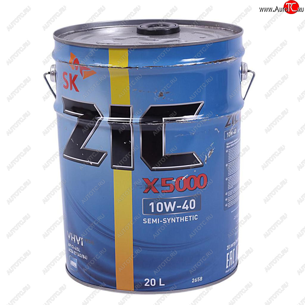 12 949 р. Масло дизельное X5000 CI-4SL E7E5E3 10W40 псинт.20л ZIC ZIC 192658  с доставкой в г. Майкоп