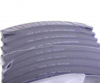 5 199 р. Накладка тормозной колодки MERCEDES (410x163) стандарт 64 отв. 8x18  93059 (8шт.) TEXTAR TEXTAR 1949402  с доставкой в г. Майкоп. Увеличить фотографию 2