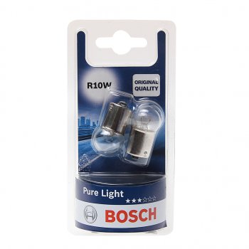 162 р. Лампа 12V R10W BA15s блистер (2шт.) Pure Light BOSCH BOSCH 1987301019  с доставкой в г. Майкоп. Увеличить фотографию 1