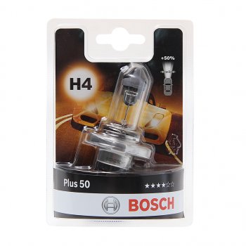659 р. Лампа 12V H4 6055W P43t +50% блистер (1шт.) Plus 50 BOSCH BOSCH 1987301040  с доставкой в г. Майкоп. Увеличить фотографию 1