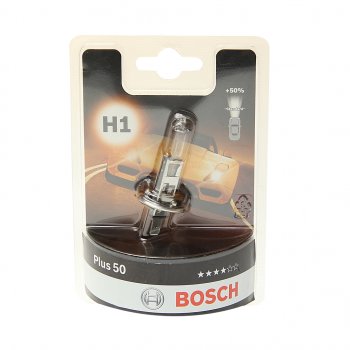 275 р. Лампа 12V H1 55W P14.5s +50% блистер (1шт.) Plus 50 BOSCH BOSCH 1987301041  с доставкой в г. Майкоп. Увеличить фотографию 1