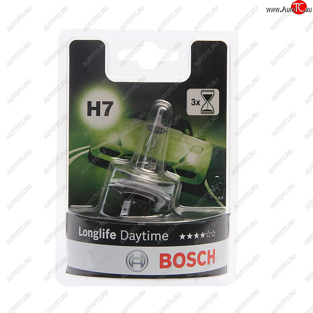489 р. Лампа 12V H7 55W PX26d +10% блистер (1шт.) Longlife Daytime BOSCH BOSCH 1987301057  с доставкой в г. Майкоп