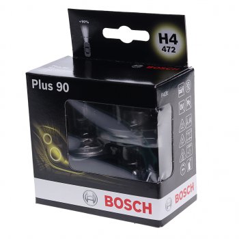 1 939 р. Лампа 12V H4 6055W P43t +90% блистер (2шт.) Plus 90 BOSCH BOSCH 1987301074  с доставкой в г. Майкоп. Увеличить фотографию 2