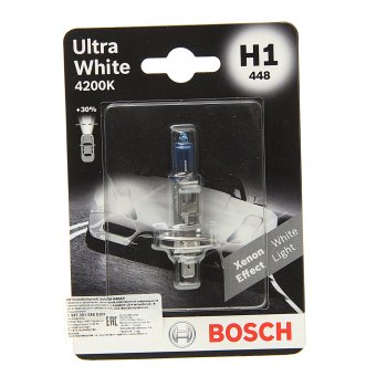 429 р. Лампа 12V H1 55W P14.5s блистер (1шт.) Ultra White BOSCH BOSCH 1987301088  с доставкой в г. Майкоп. Увеличить фотографию 1
