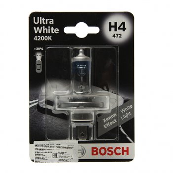 499 р. Лампа 12V H4 6055W P43t блистер (1шт.) Ultra White BOSCH BOSCH 1987301089  с доставкой в г. Майкоп. Увеличить фотографию 1
