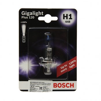 569 р. Лампа 12V H1 55W P14.5s +120% блистер (1шт.) Gigalight Plus 120 BOSCH BOSCH 1987301108  с доставкой в г. Майкоп. Увеличить фотографию 1