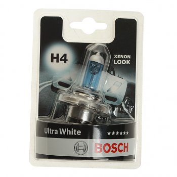 969 р. Лампа 12V H4 6055W P43t блистер (1шт.) Ultra White BOSCH BOSCH 1987301152  с доставкой в г. Майкоп. Увеличить фотографию 1