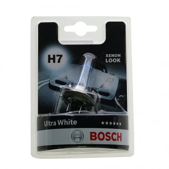 1 079 р. Лампа 12V H7 55W PX26d блистер (1шт.) Ultra White (замена для 1987301090) BOSCH BOSCH 1987301153  с доставкой в г. Майкоп. Увеличить фотографию 1