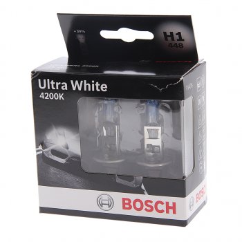 729 р. Лампа 12V H1 55W P14.5s (2шт.) Ultra White BOSCH BOSCH 1987301180  с доставкой в г. Майкоп. Увеличить фотографию 1
