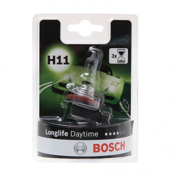 799 р. Лампа 12V H11 55W PGJ19-2 блистер (1шт.) Longlife Daytime BOSCH BOSCH 1987301340  с доставкой в г. Майкоп. Увеличить фотографию 1