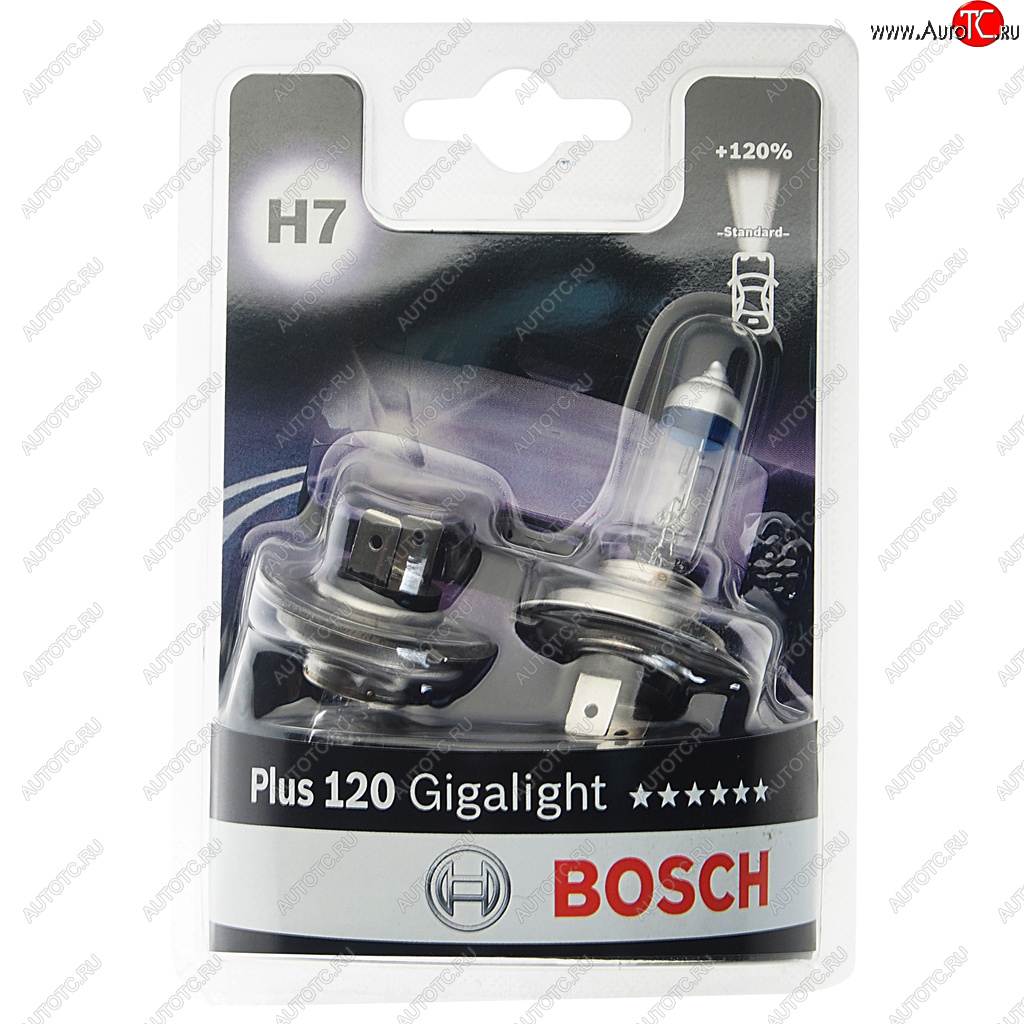 1 349 р. Лампа 12V H7 55W PX26d +120% блистер (2шт.) Gigalight Plus 120 Pure Light BOSCH BOSCH 1987301426  с доставкой в г. Майкоп